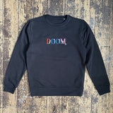 Doom Designer RIP Embroidered Organic Premium Sweatshirt Black