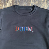 Doom Designer RIP Embroidered Organic Premium Sweatshirt Black