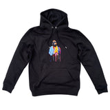 Actual Fact Premium Biggie Coogi Paint Drip Embroidered Hoodie In Black