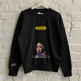 MF Doom Triple Threat Printed & Embroidered Sweatshirt In Black
