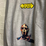 MF Doom Triple Threat Printed & Embroidered Sweatshirt In Grey
