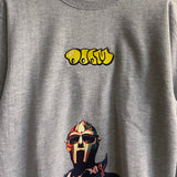 MF Doom Triple Threat Printed & Embroidered Sweatshirt In Grey