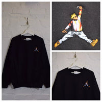 Biggie X Jordan Embroidered Sweatshirt In Black