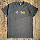 Actual Fact  Beatles Faces Premium embroidery Black T-shirt