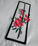 Actual Fact Katana & Sakura Premium Samurai embroidered White T-shirt