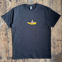 Actual Fact  Beatles Yellow Submarine Premium embroidery Black T-shirt