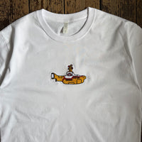 Actual Fact  Beatles Yellow Submarine Premium embroidery White T-shirt