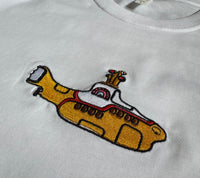Actual Fact  Beatles Yellow Submarine Premium embroidery White T-shirt