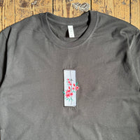 Actual Fact Katana & Sakura Premium Samurai embroidered Black T-shirt