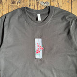 Actual Fact Katana & Sakura Premium Samurai embroidered Black T-shirt