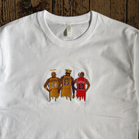Actual Fact Basketball Legends Premium embroidery White T-shirt