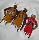Actual Fact Basketball Legends Premium embroidery White T-shirt