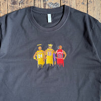 Actual Fact Basketball Legends Premium embroidery Black T-shirt