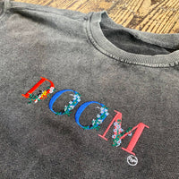 Doom Designer RIP Embroidered Heavyweight oversized T-shirt Enzyme Wash