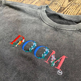 Doom Designer RIP Embroidered Heavyweight oversized T-shirt Enzyme Wash