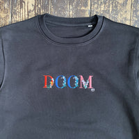 Doom Designer RIP Embroidered Organic Premium Sweatshirt Black