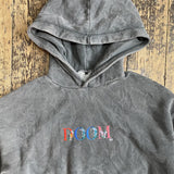 Doom Designer RIP Embroidered Oversized Heavyweight Hoodie Enzyme Wash