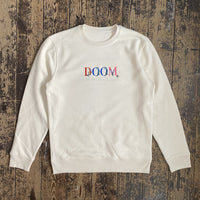 Doom Designer RIP Embroidered Organic Premium Sweatshirt Natural Raw