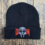 Doom DM Roll Up Embroidered Beanie In Black