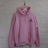Biggie x Jordan Embroidered Hoodie In Pink