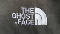 The Ghost Face Big Embroidery Hoodie In Black