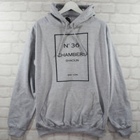 36 Chambers Black Printed Hoodie In Grey