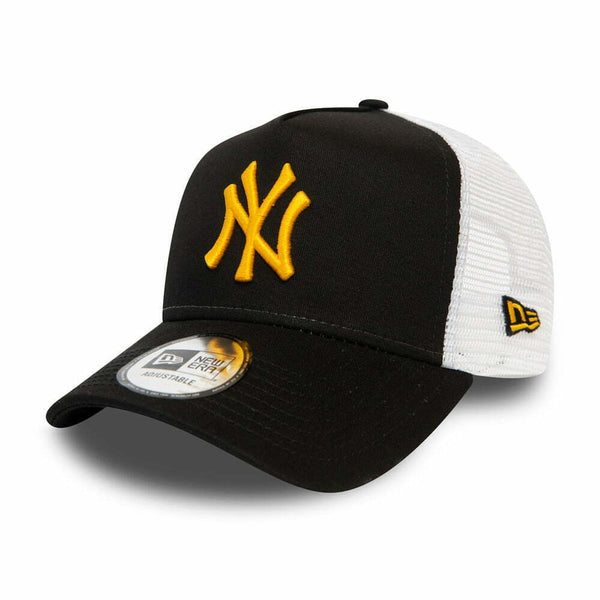 New Era 9Forty Adjustable NY Yankees Cap In Black, Yellow & White