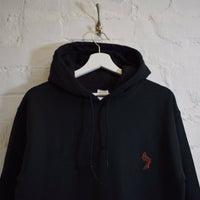ATCQ Lady Face Embroidered Hoodie In Black
