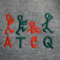 ATCQ Stick People Embroidered Sweatshirt In Grey
