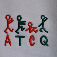ATCQ Stick People Embroidered Hoodie In White