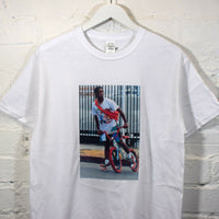 A$AP Bike Printed Tee In White