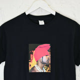 A$AP Red Beanie Printed Tee In Black