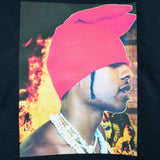 A$AP Red Beanie Printed Tee In Black