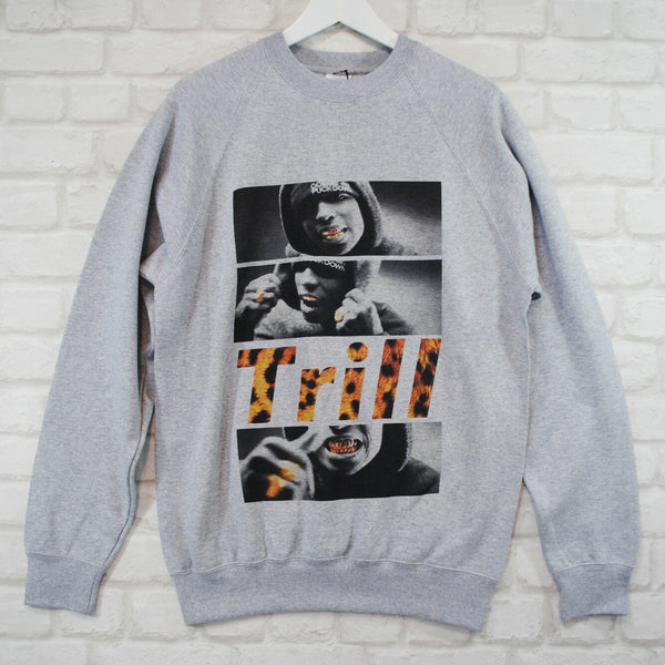A$AP Trill Printed Sweatshirt In Grey
