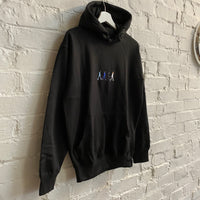 Abbey Road Embroidered Hoodie In Black