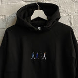 Abbey Road Embroidered Hoodie In Black
