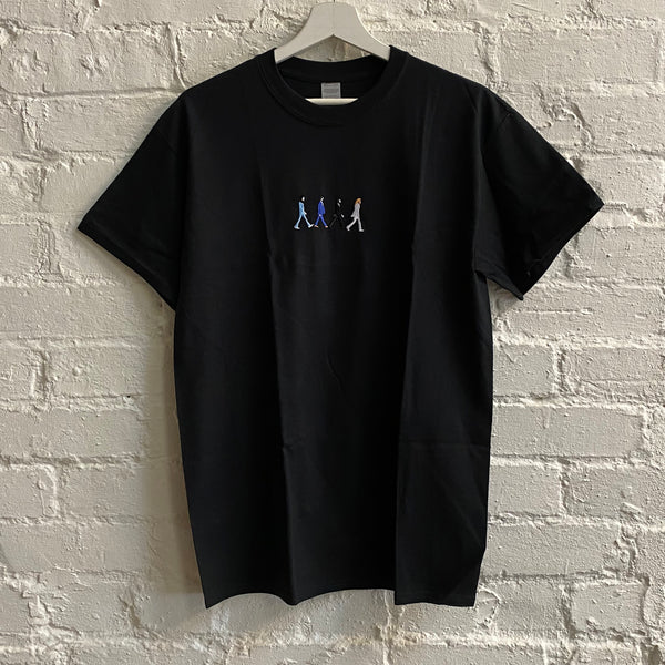 Abbey Road Embroidered Tee In Black