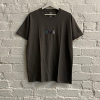 Abbey Road Embroidered Tee In Charcoal