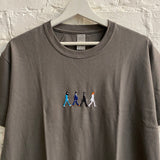 Abbey Road Embroidered Tee In Charcoal