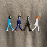 Abbey Road Embroidered Tee In Charcoal