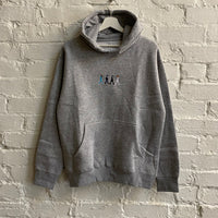 Abbey Road Embroidered Hoodie In Grey