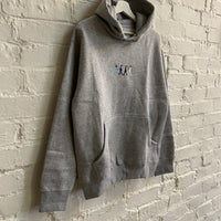 Abbey Road Embroidered Hoodie In Grey