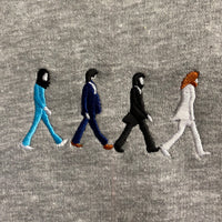 Abbey Road Embroidered Hoodie In Grey