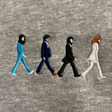 Abbey Road Embroidered Hoodie In Grey
