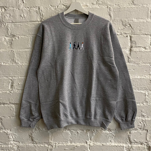 Abbey Road Embroidered Sweatshirt In Grey