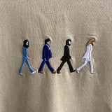 Abbey Road Embroidered Tee In Sand