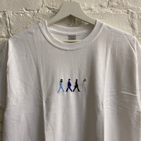 Abbey Road Embroidered Tee In White