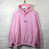 Abbey Road Embroidered Hoodie In Pink