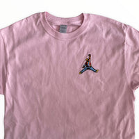 Biggie X Jordan Embroidered Tee In Pink