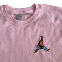 Biggie X Jordan Embroidered Tee In Pink